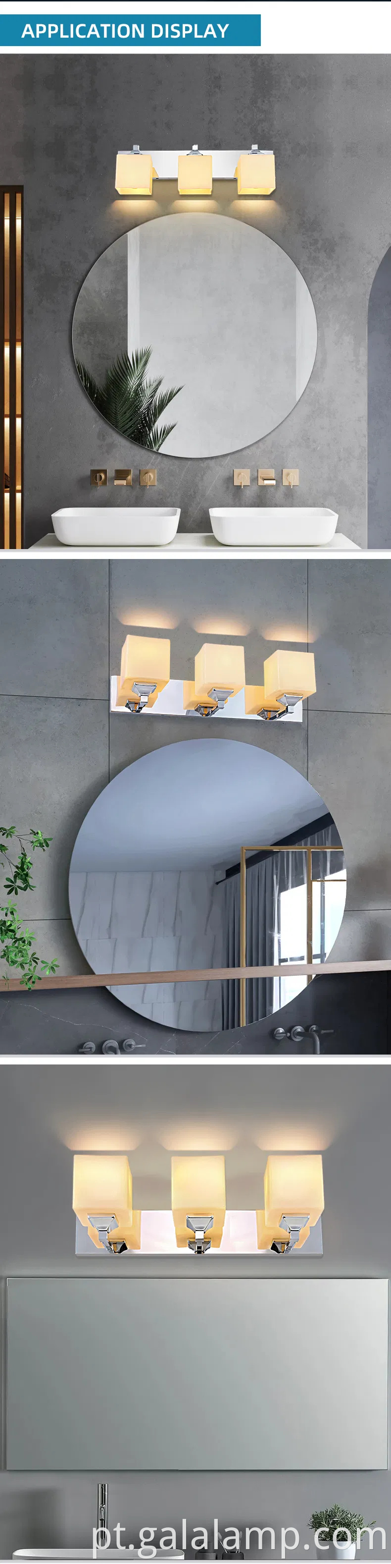 Luz de vaidade do banheiro liderado contemporâneo para interiores elegantes